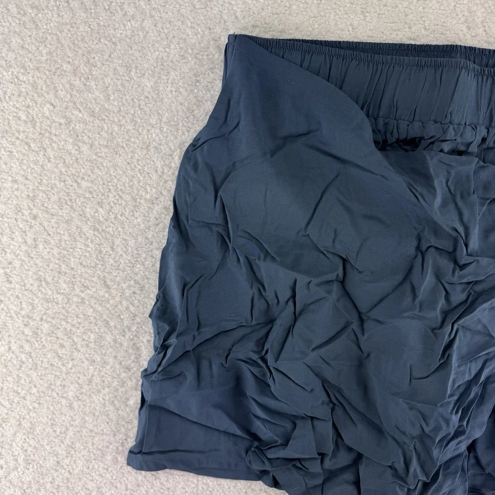 Jantzen Woven Pull On Faux Wrap Cover Up Skirt Size Small Marine Blue